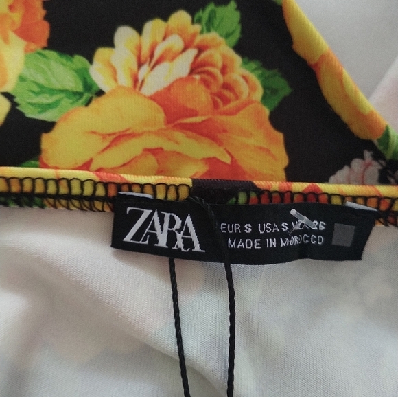ZARA Bodysuit Floral Roses Halter Top S - Picture 10 of 10